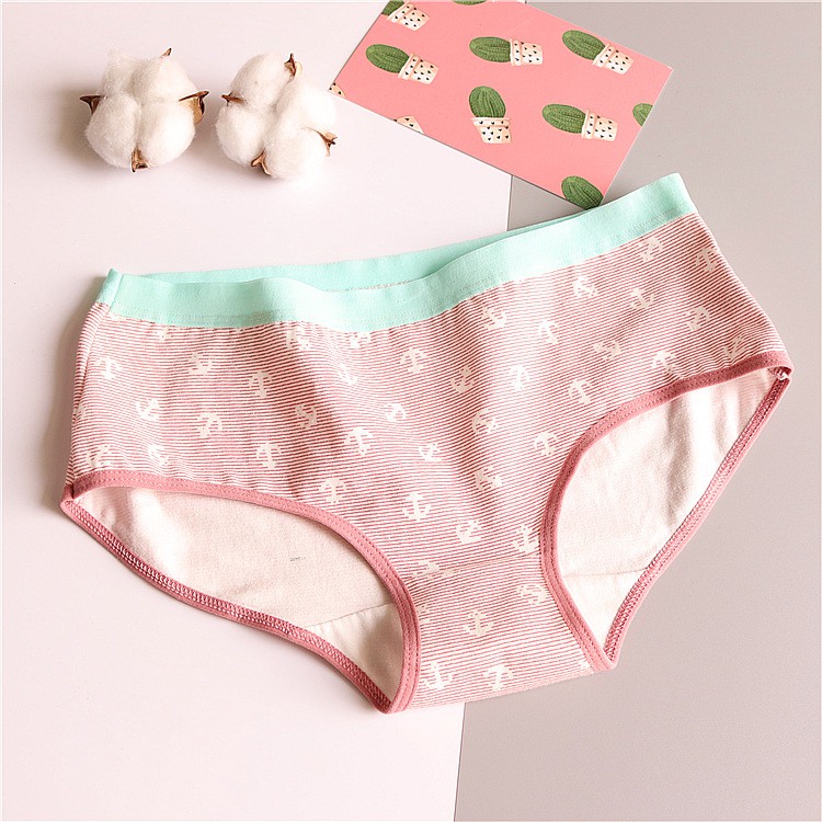 1pc Quần Lót Cotton Không Đường May Dễ Thương Cho Nữ