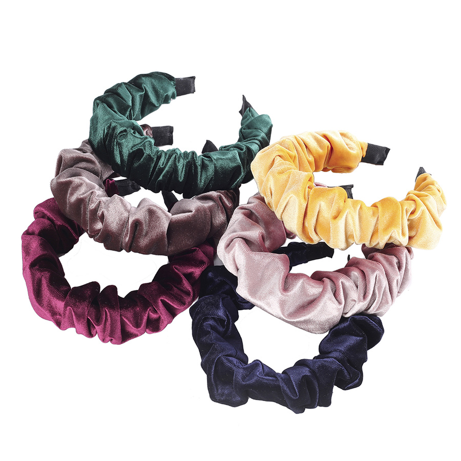 Băng đô nhung màu trơn phong cách retro Hàn Quốc xinh xắn