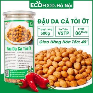 Đậu Phộng Da Cá Tỏi Ớt 500G Ecofood - Đồ ăn vặt Việt Nam - An toàn vệ sinh thực phẩm