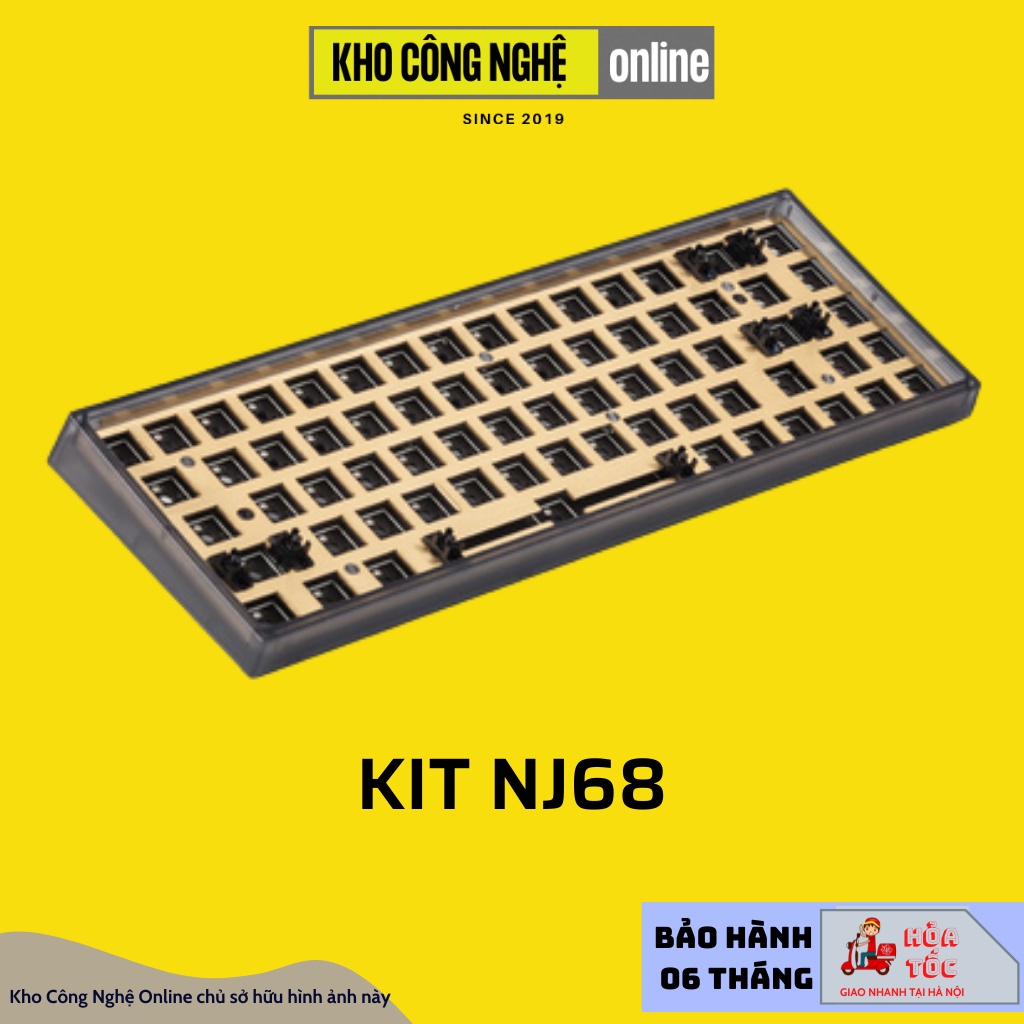 Kit Bàn Phím Cơ NJ68 Led RGB Hotswap, Type C, Bluetooth 5.0, Wireless 2.4G