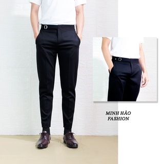 Quần Tây, Quần Âu Nam Minh Hảo Fashion, Hàng Thiết Kế Cổ Điển Gập Gấu QN5