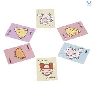 Bộ 10 Thẻ Chơi Game Hình Bánh Pizza / Dê / Phô Mai / Mèo Cho 3-8 Người Chơi