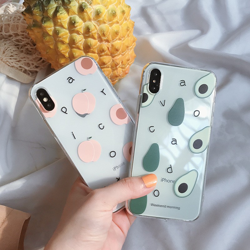 Ốp lưng iphone Bơ - ĐÀo  6 6plus 6s 6s plus 7 7plus 8 8plus x xs xs max 11 11 pro 11 promax12 12promax-t46