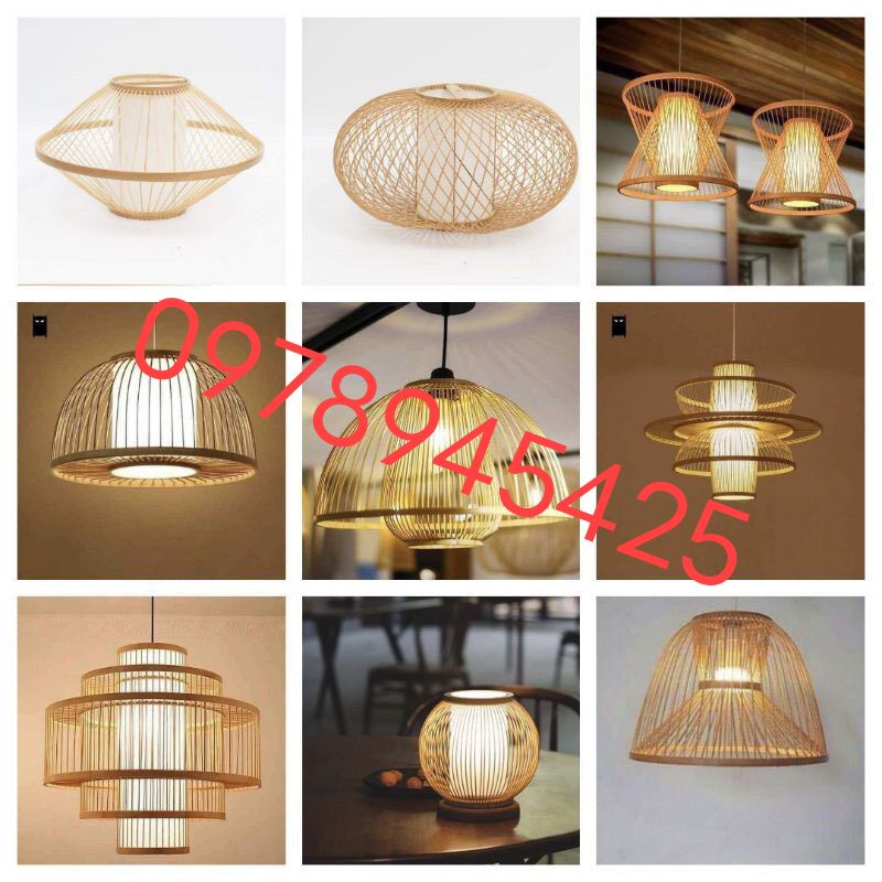 Đèn mây tre Đèn tre Đèn thả mây tre giá xưởng