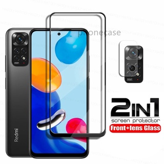 2in1 Tempered Glass Film For Xiaomi Redmi Note 11 Pro 11s 5G Gobal Screen Protector Glass Film Back Lens Camera Protective Full Cover