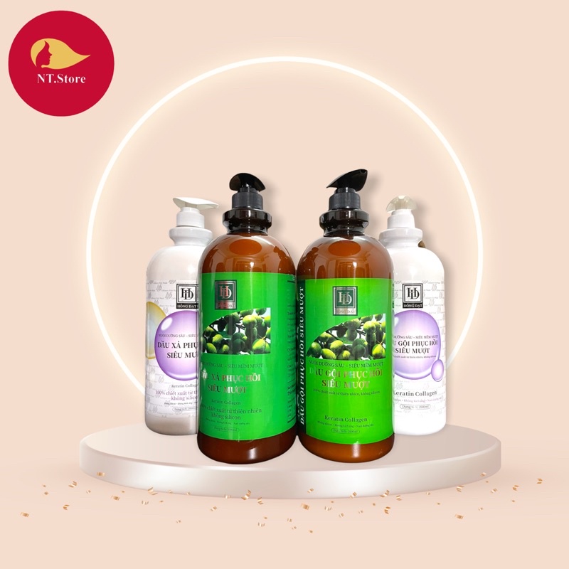 Sỉ lẻ Dầu gội xả Hồng Đạt chuyên dùng cho salon tóc siêu mềm mượt kích mọc tóc giảm gãy rụng 4000ml