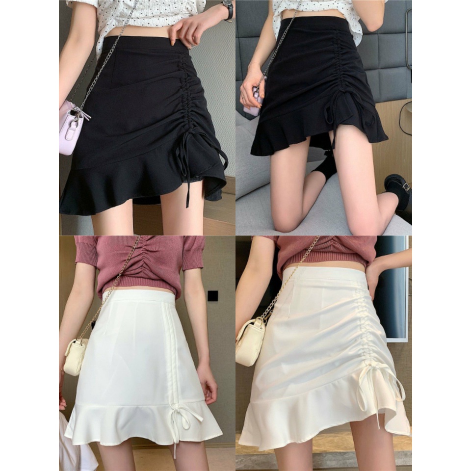 Chân Váy Nữ Chữ A Dây Rút Viền Bèo - Z006
