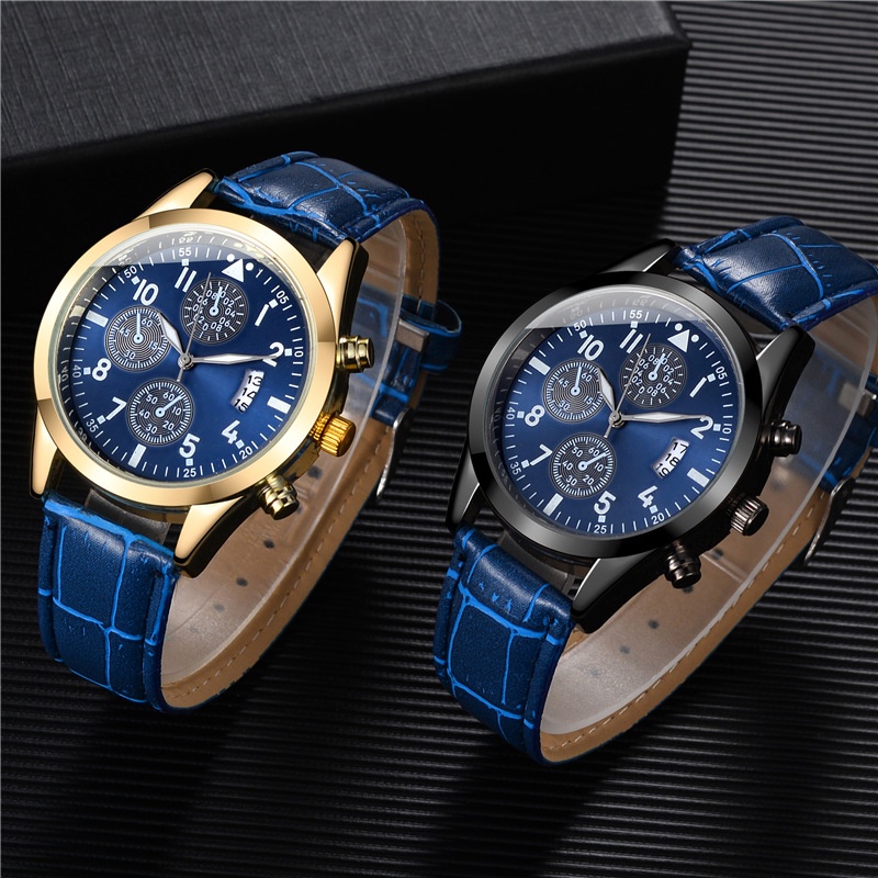 Đồng hồ quartz dây đeo da dành cho nam