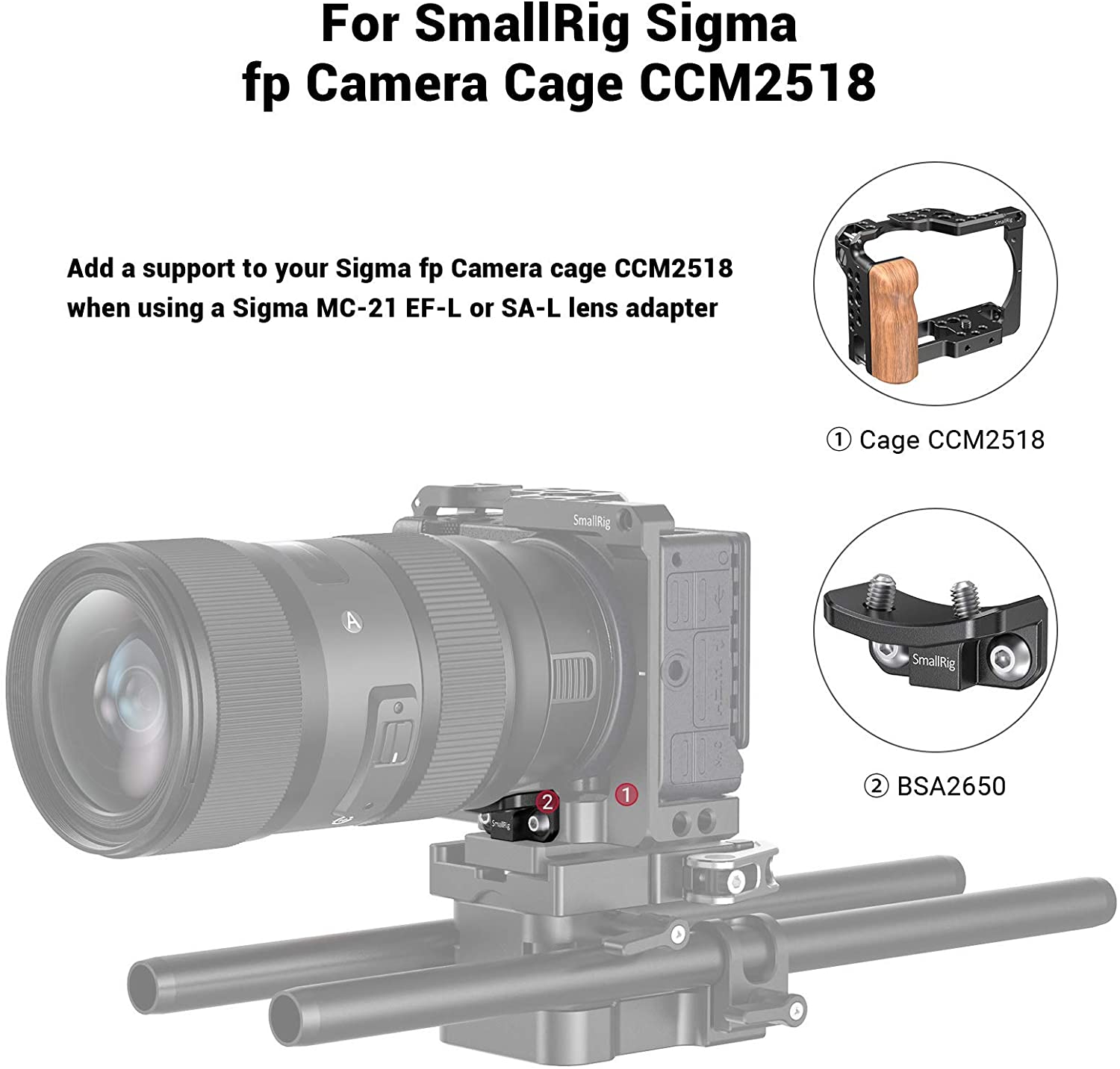 Ngàm Gắn Lens Máy Ảnh Smallrig Sigma Fp Camera Lồng - Bsa2650