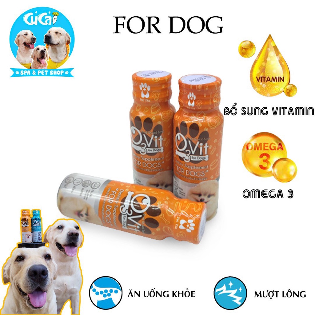 Siro ăn ngon O3vit 50ml bổ sung vitamin và omega-3 cho chó mèo, siro kích thích ăn ngon miệng chó mèo - Củ Cải Pet Shop