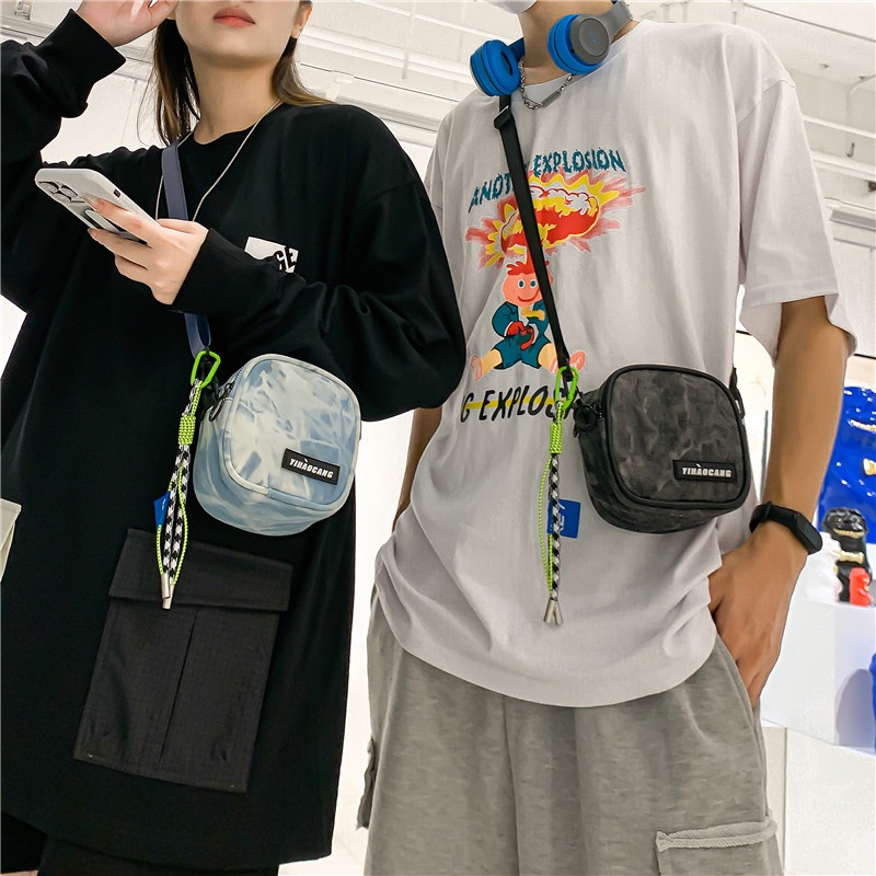 Túi Đeo Chéo Mini Đựng Điện Thoại Và Tiền Xu Phong Cách Thời Trang Hàn Quốc Cho Nam