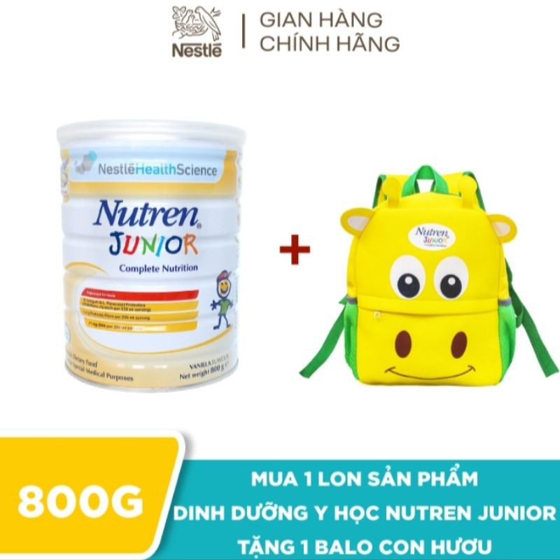 lon sữa Nutren Junior 800g tặng kèm balo (giao mẫu ngẫu nhiên)