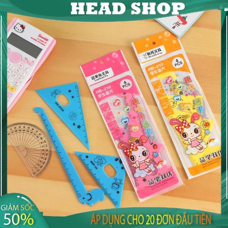 BỘ THƯỚC KẺ EKE HÌNH HƯƠU CHO HỌC SINH HEADSHOP