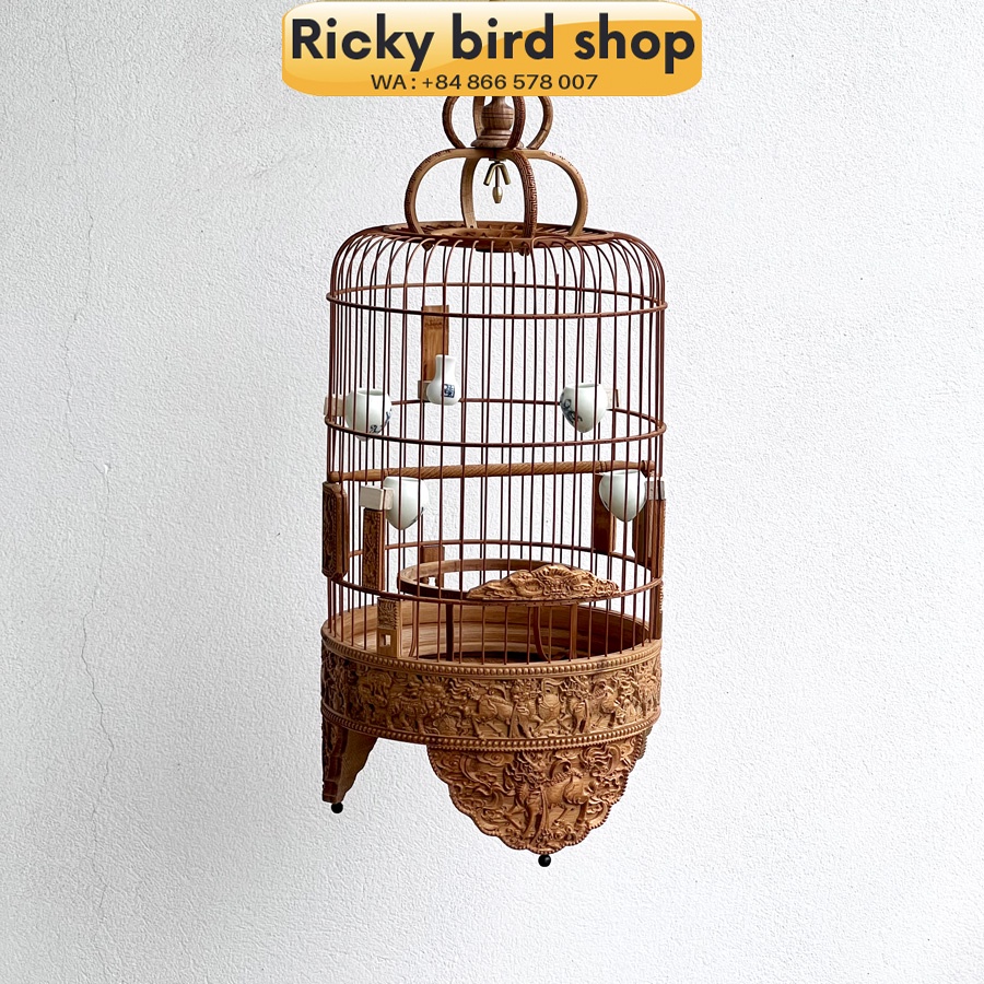 Lồng chim tre, Puteh bird cage -  Qillin design