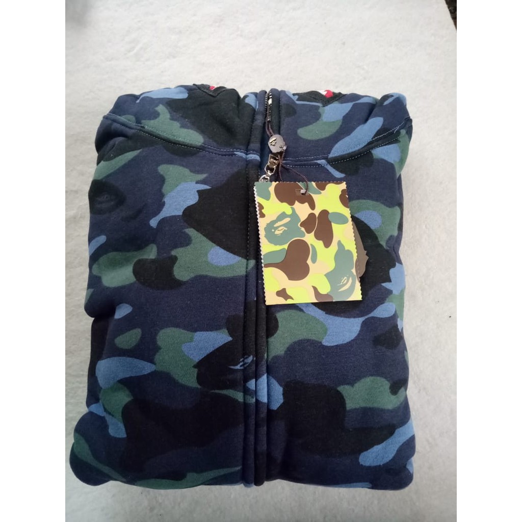 Áo khoác Bape camo /jacket bape camo/áo khoác bape xanh 1 màu | BigBuy360 - bigbuy360.vn