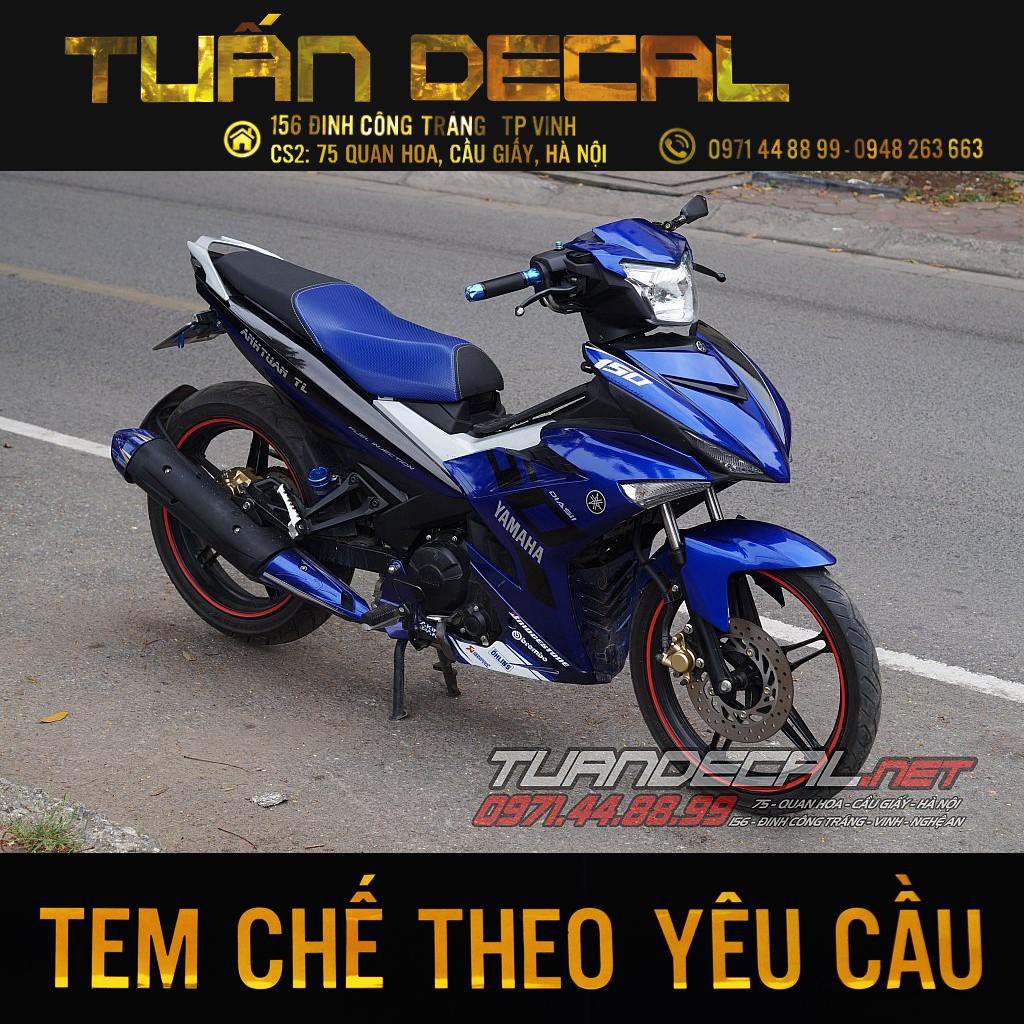 4- Tem Trùm Exciter 150 Diasil Xanh Đen - Nhận thiết kế theo yêu cầu của từng khách hàng