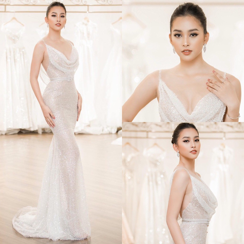 Đầm dạ hội kim sa thiết kế sang trọng cao cấp
