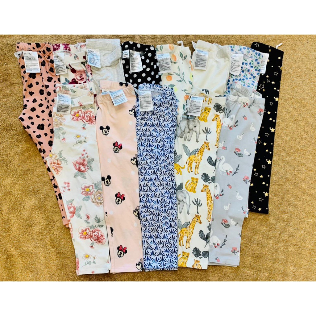 Quần legging Hm bé gái siêu xinh thu đông 2022