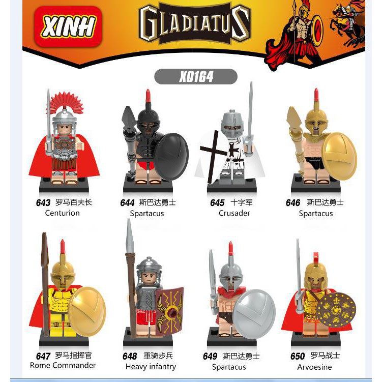 Xếp hình Minifigures chiến binh cổ đại hiệp sỹ trung cổ các loại X 0164