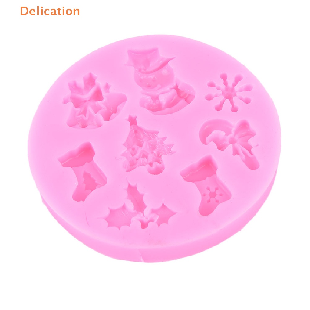 Khuôn Silicone Làm Bánh Kẹo Hình Người Tuyết Giáng Sinh