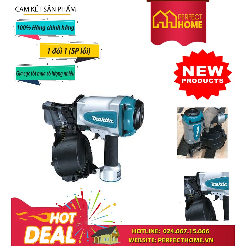 ⚡️Sale sốc⚡️ { Hàng chính_hãng}Máy Bắn Đinh Thẳng Pallet Dùng Hơi Makita AN760