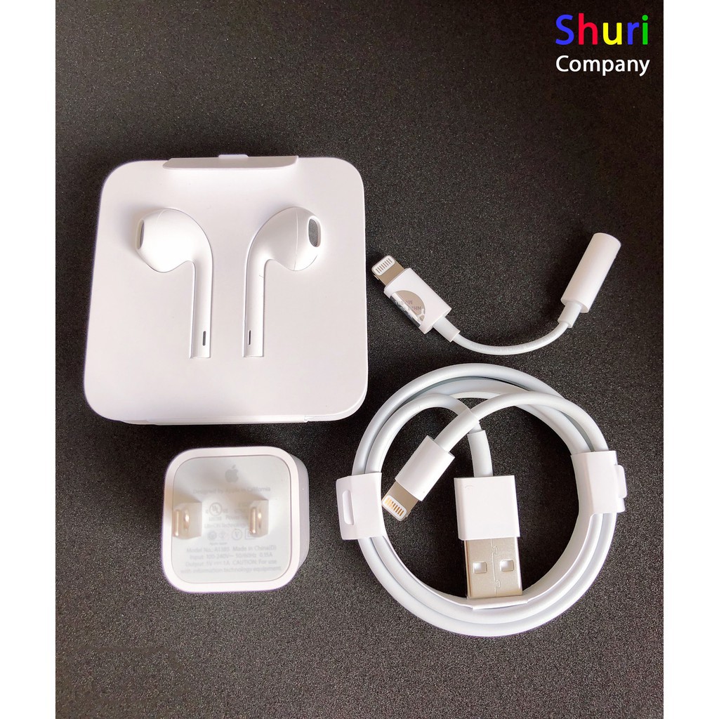 Combo trọn bộ phụ kiện SẠC, CÁP, TAI NGHE, CÁP 3.5mm IPHONE X 100%