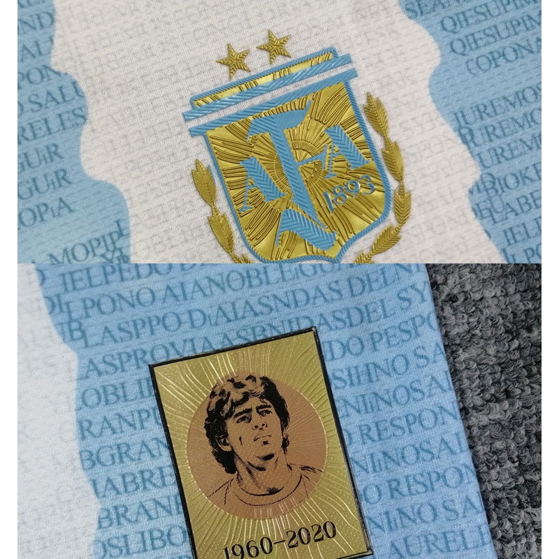 Đồng Xu Kỷ Niệm Năm 2021 Argentina Màu Trắng Xanh Dương Size S-XXL