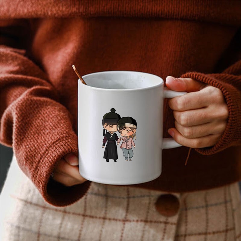 Cốc sứ trắng in hình Kaito Kid anime chibi dễ thương xinh xắn
