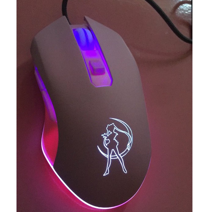 [CHÍNH HÃNG] Chuột Quang Gaming HM09 Pink LED RGB Siêu Êm Siêu Bền 7 Chế Độ Led Bảo Hành 12 Tháng