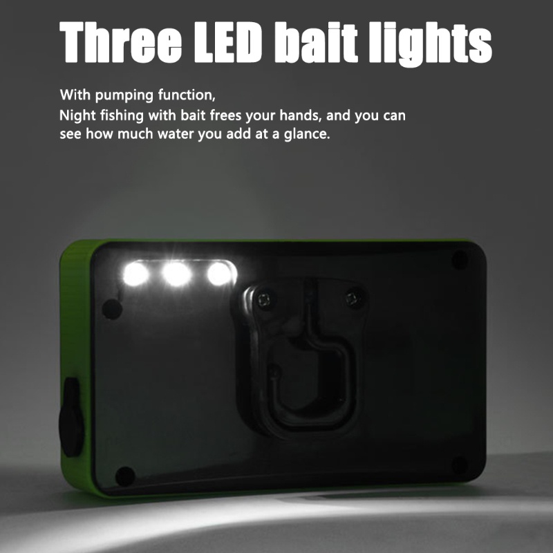QQ Máy Vắt Nước Câu Cá Có Đèn LED Có Thể Sạc Lại
