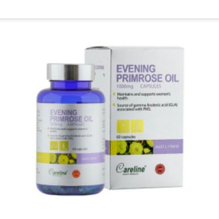 Careline Evening Primrose Oil 1000mg - Tinh Dầu Hoa Anh Thảo Giúp Tăng Cường Sức Khỏe Da Và Nội Tiết