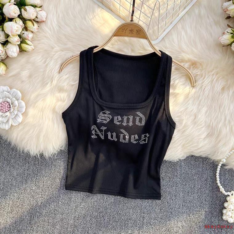 Áo Croptop Hai Dây Kiểu Dáng Gợi Cảm Dễ Thương Cho Nữ