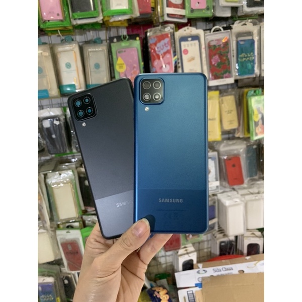 Bộ vỏ nắp lưng sườn sam sung A12 Zin linh kiện đẹp