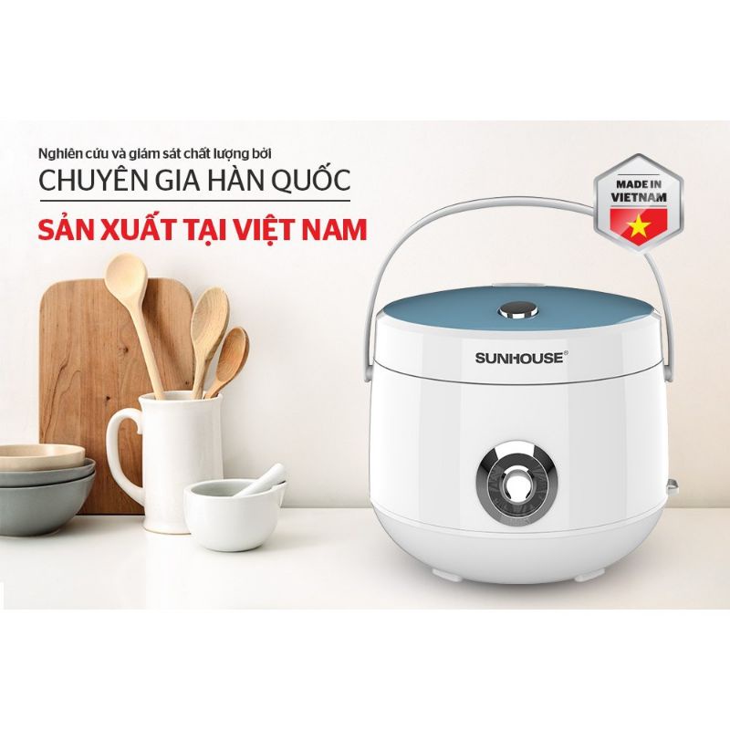 [Mã ELHADEV giảm 4% đơn 300K] NỒI CƠM ĐIỆN SUNHOUSE 1,8 lít SUNHOUSE SHD8606 màu trắng, đỏ(Lỗi 1 đổi 1)