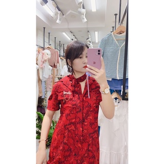 [Hàng chuẩn] Váy sơ mi kèm đai sang xịn
