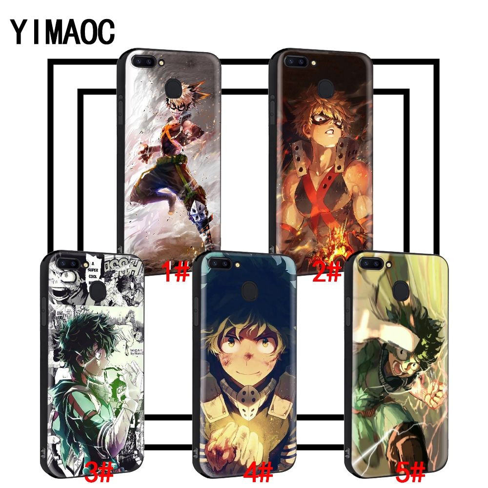 Ốp điện thoại mềm hình My Hero Academia cho OPPO A3S A5 A37 A39 A5S A7 A59 F1S F3 A1 F5 F7 F9