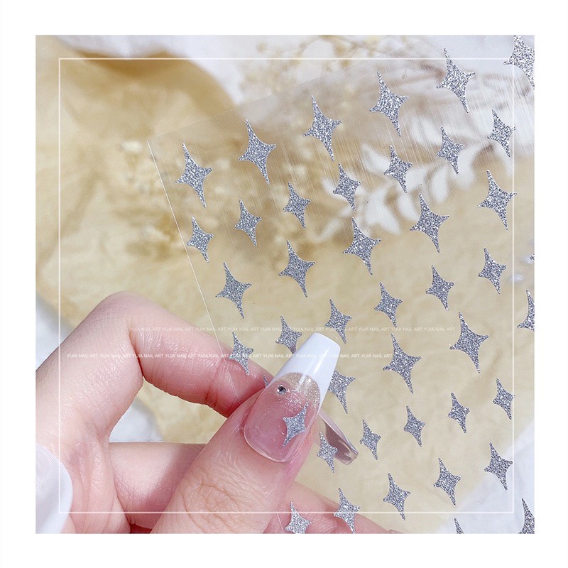 Sticker dán móng nail, Stick nhũ flash đủ mẫu siêu HOT móng đẹp lung linh