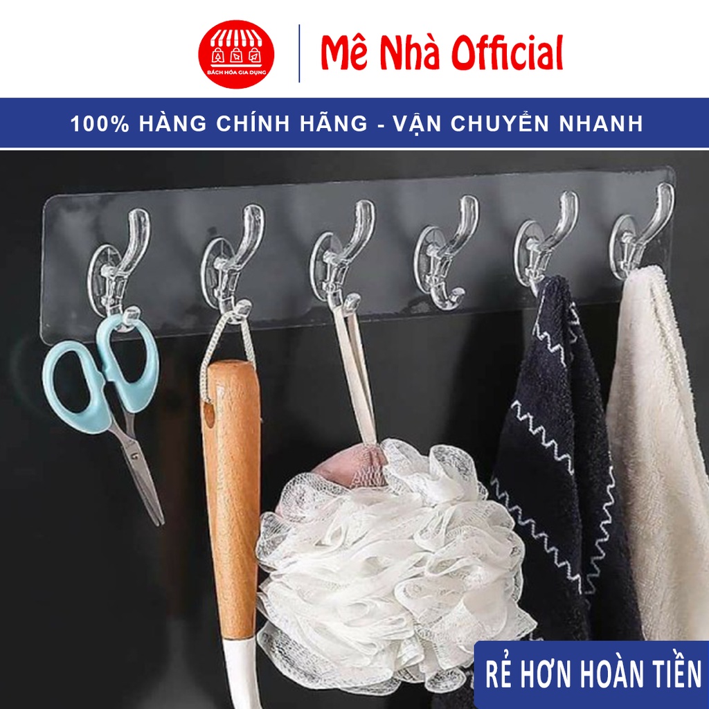 [Video] Miếng Dán Tường 6 Móc Tiện Lợi Liền Mạch Trong Suốt Siêu Dính Chính Hãng