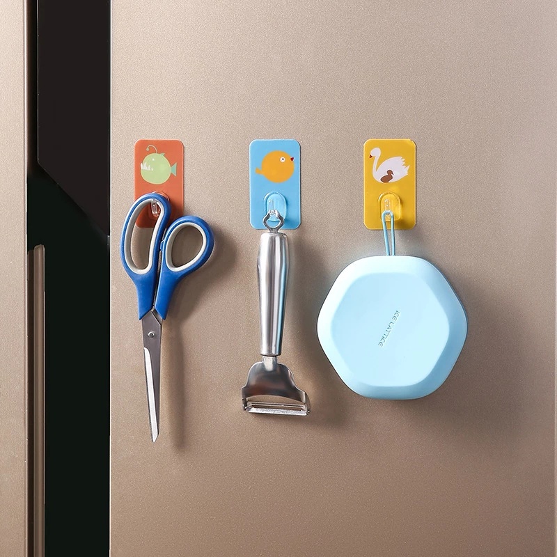Móc treo đồ gắn tường không cần khoan chống thấm nước hình động vật hoạt hình dễ thương tiện dụng cho nhà