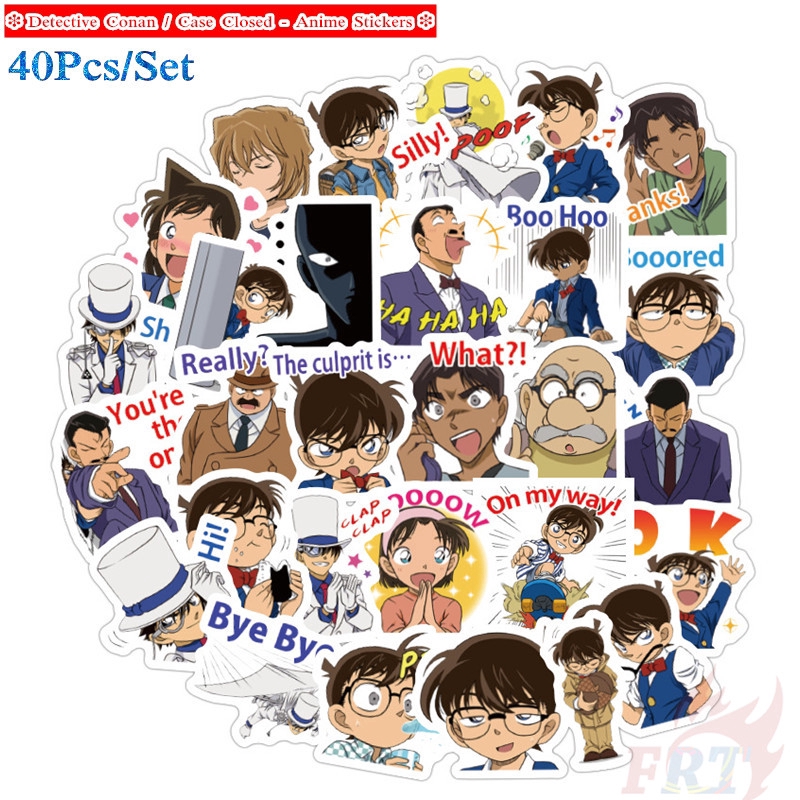❉ Detective Conan / Case Closed - Series 01 Anime Giấy và decal dán tường  ❉ 40Pcs/Set DIY Decals Stickers for Diary Scrapbooks