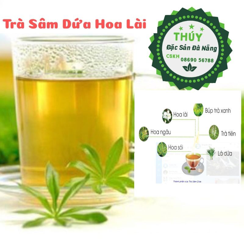 TRÀ SÂM DỨA ĐÀ NẴNG 500GR Smart Food thơm ngon hạng nhất tặng thêm 3 gói trà sâm dứa túi lọc- Đặc Sản Nổi Tiếng Đà Nẵng