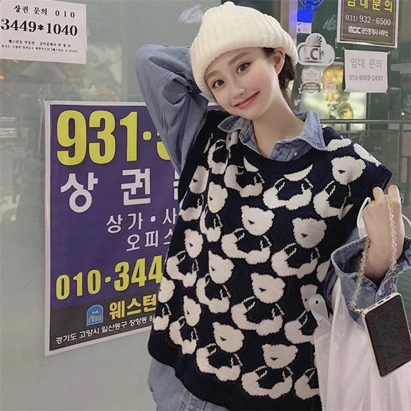 Áo dệt kim Jennie Blackpink sát nách cổ chữ V thời trang Hàn Quốc