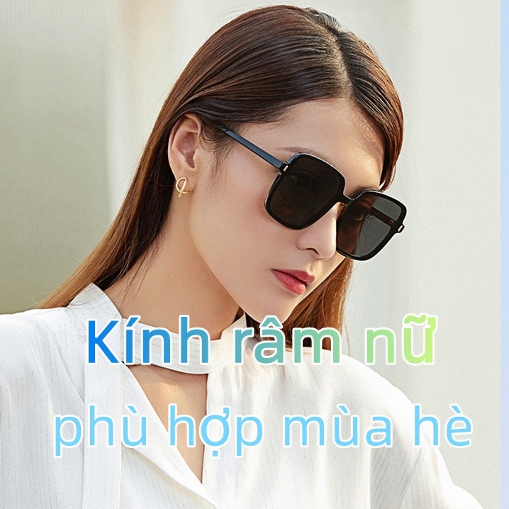 FREESHIP】Kính Mát nữ gọng vuông lớn -đi biển đi nắng siêu chất chống tia UV-thời trang màu gradient Phong Cách Âu Mỹ