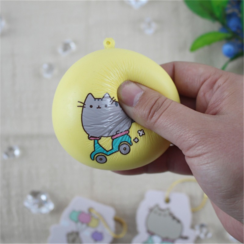 Đồ Chơi Nắn Bóp Đàn Hồi Giúp Giảm Stress Hình Bánh Bao Mèo Pusheen