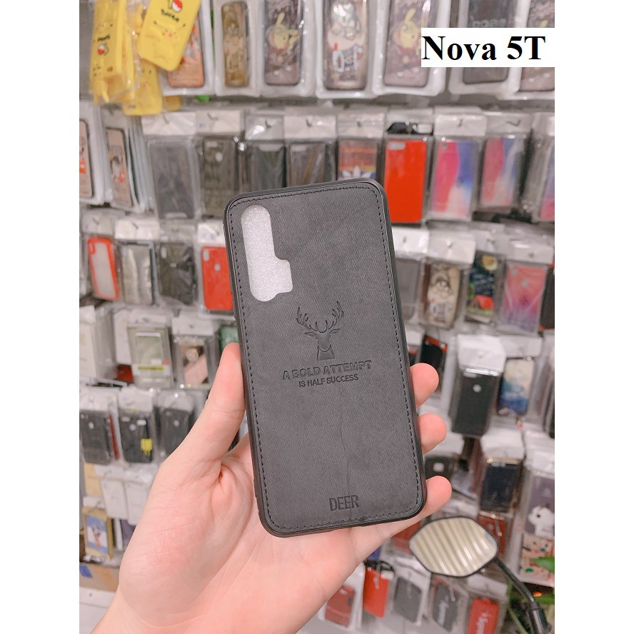 Ốp Lưng Jean Khắc Nai Huawei Nova 5T Ốp TPU Cao Cấp Viền Chỉ Cực Đẹp