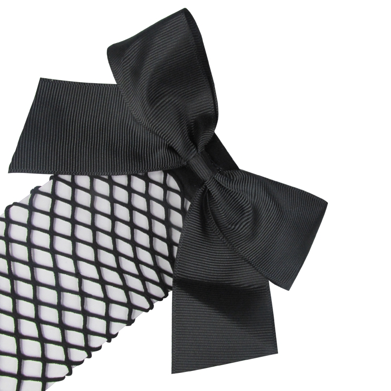 Vớ lưới ECMLN cổ ngắn đính nơ cá tính