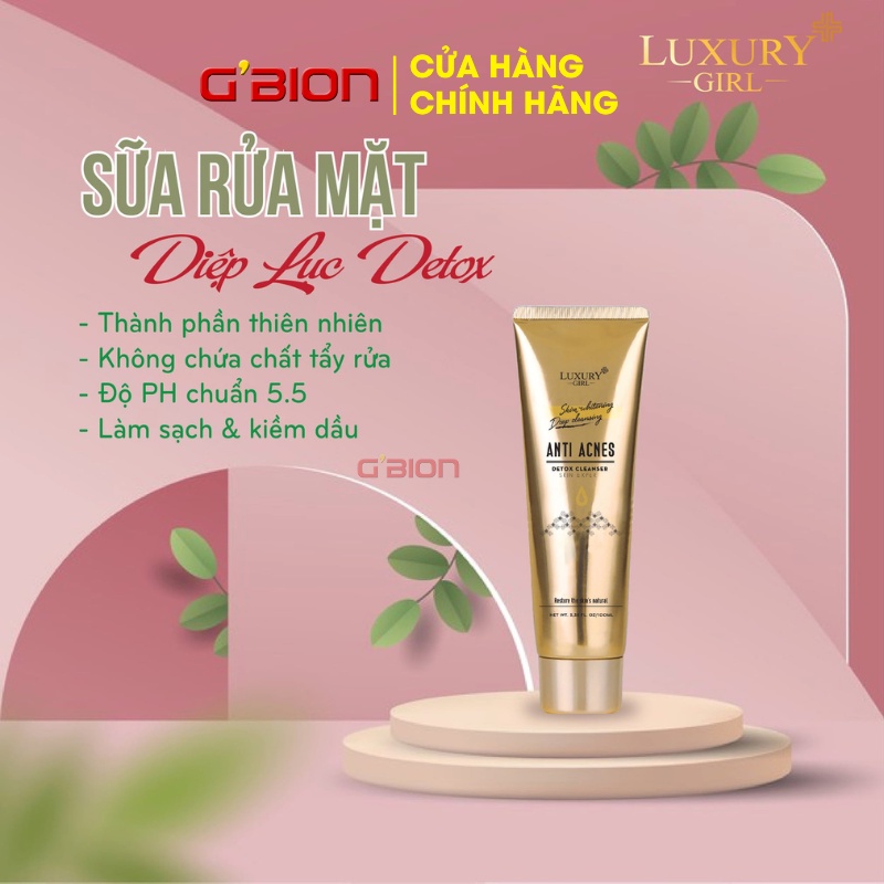 SỮA RỬA MẶT DIỆP LỤC_DETOX LUXURY GIRL (Thải độc tố), NPP GBION