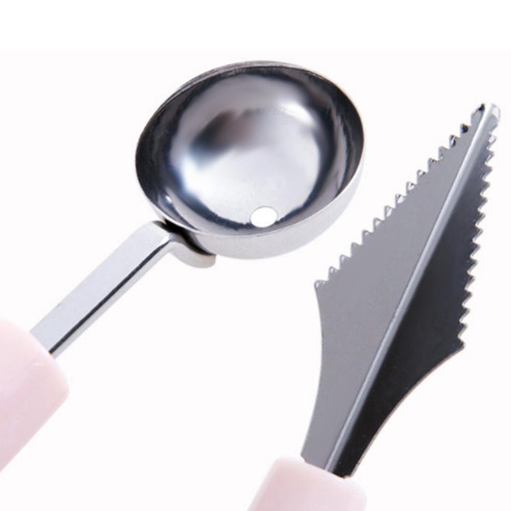 Muỗng thép không gỉ múc kem 2 trong 1 sử dụng hai đầu kép tiện lợi