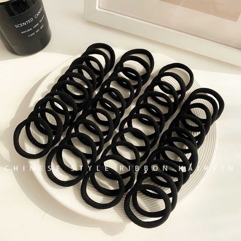 Dây Buộc Tóc Cao Su Co Giãn Tốt Thiết Kế Đơn Giản Thời Trang Mùa Hè Xinh Xắn Cho Nữ