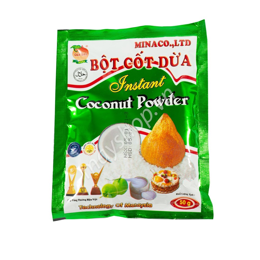  Bột Cốt Dừa Minaco Gói 50g ( coconut powder )